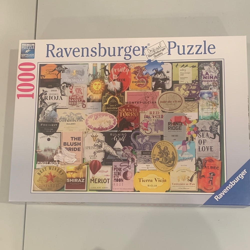 Ravensburger Colorful Wine Labels jigsaw Puzzle - 1000 Pieces